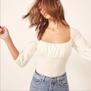 Reformation Mari Top (white/size S)